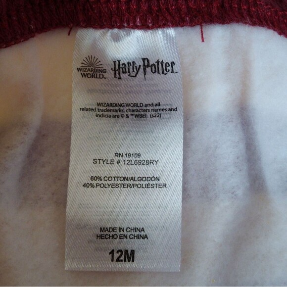 NWT Harry Potter 3 Piece Bodysuit, Pants,  and Hoodie Set - Picture 9 of 11